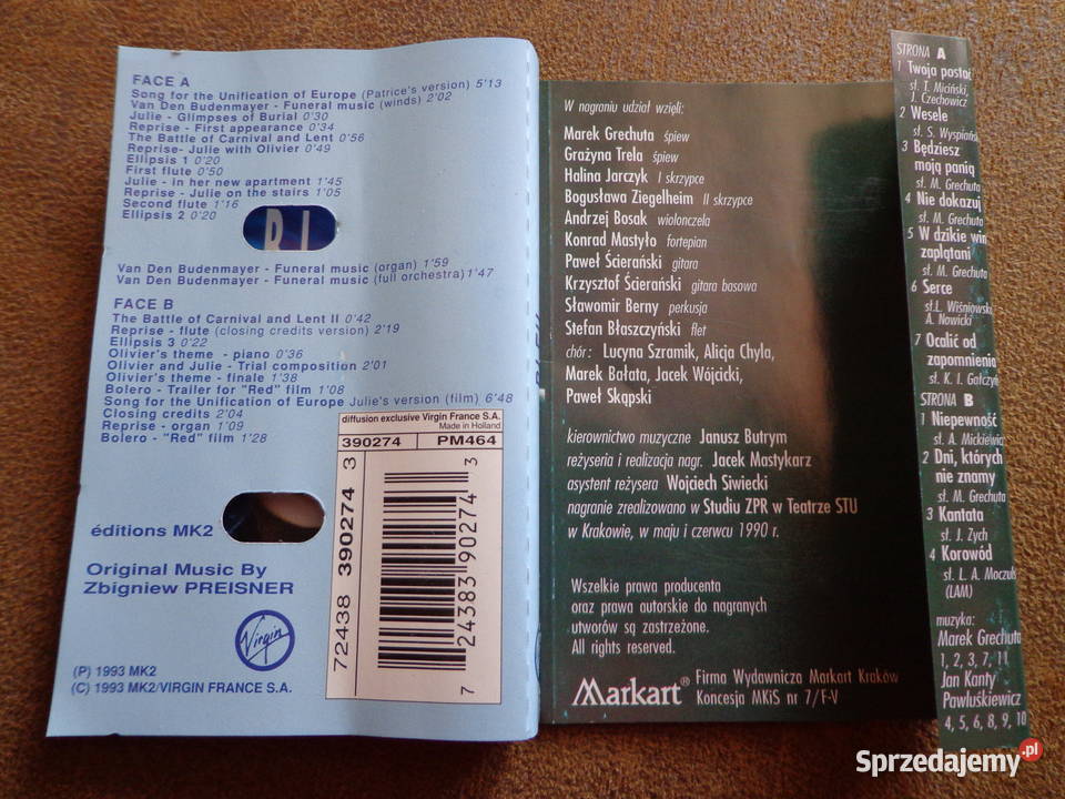 Marek Grechuta BLEU kasety magnetofonowe Kraków sprzedam