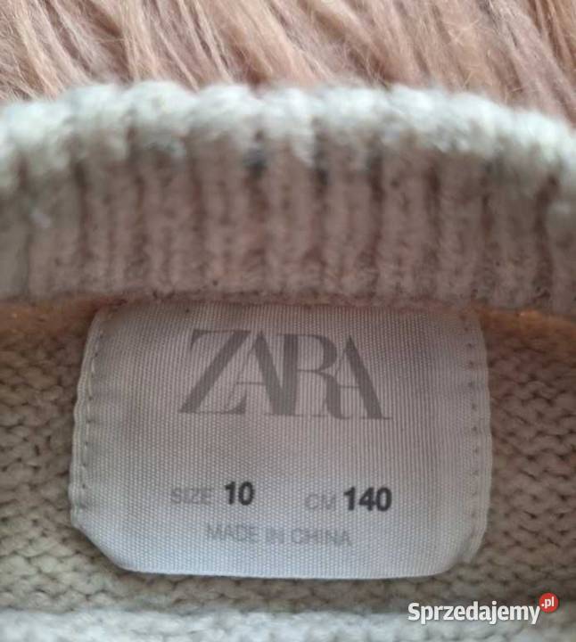 Piękny pastelowy beżowy miętowy sweterek Zara 36 Odzież damska małopolskie Kraków