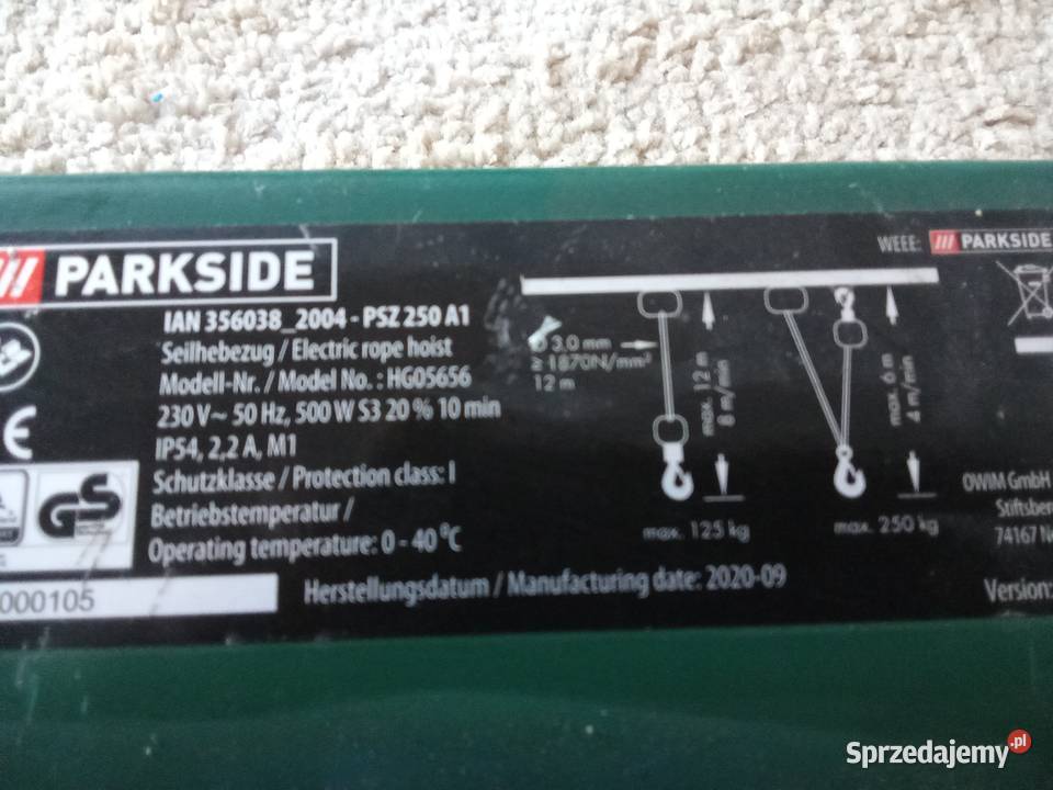 Wciągarka elektryczna mazowieckie Stare Groszki