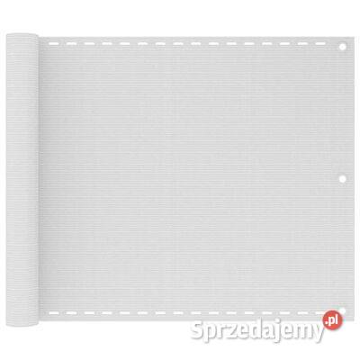 vidaXL Parawan balkonowy biały 75x500 mazowieckie Warszawa