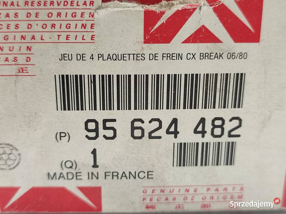 KLOCKI HAMULCOWE TYŁ CITROEN CX I MA XM Y 2000