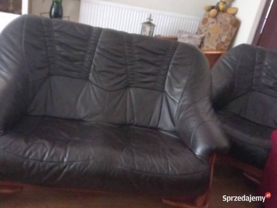 Meble skórzane kanapa fotele Komplety wypoczynkowe Susz