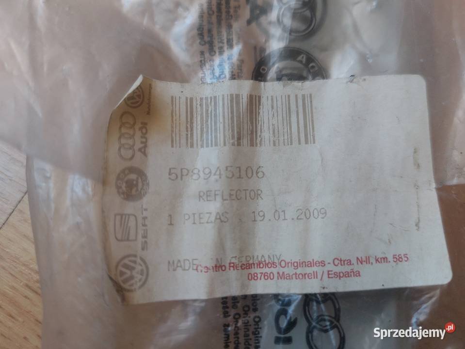 Odbłyśnik Odblask zderzaka tylnego OE Seat Altea Odblaski śląskie Gliwice