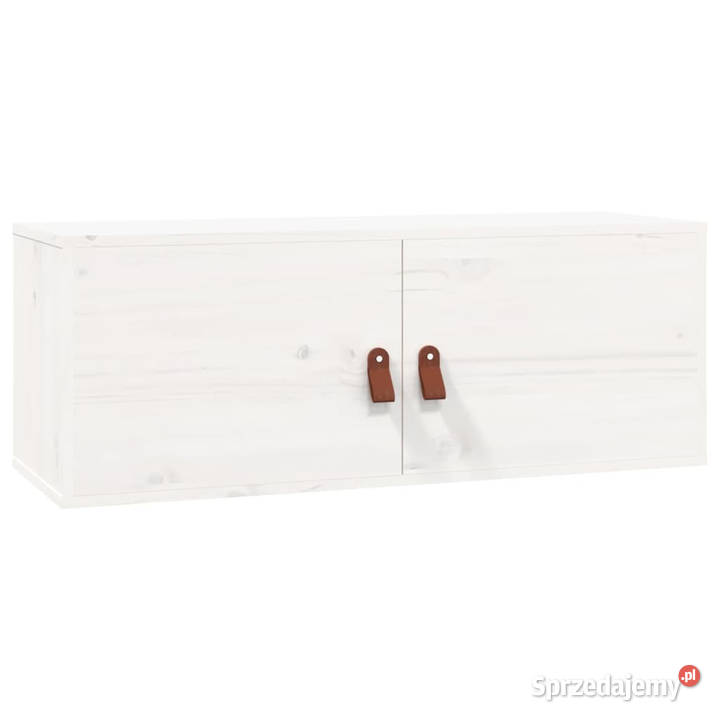 Szafka ścienna biała 80x30x30 lite drewno