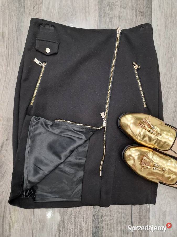 Czarna ołówkowa spodnica S śląskie Żywiec