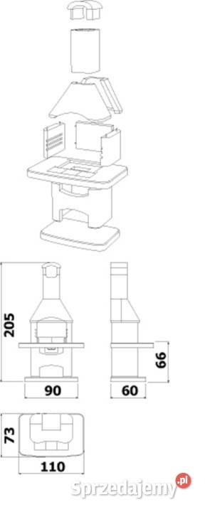 Grill Ogrodowy Norman Atlas czarny granit Wałbrzych sprzedam