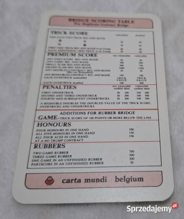 Karty do gry Carta Mundi Belgium Bridge 55 Czeladź
