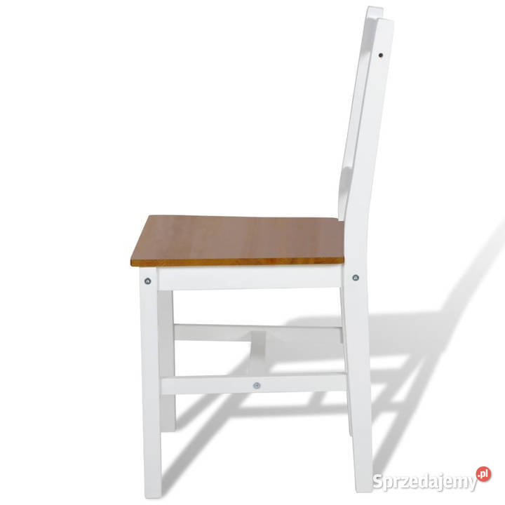 Krzesła stołowe 6 białe drewno sosnowe WM271497 Warszawa