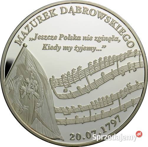 SREBRO Moneta Kossak Mazurek Matejko Konstytucja Sosnowiec sprzedam