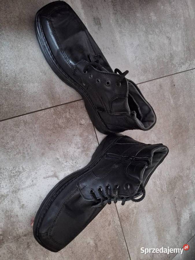 Okazja Eleganckie męskie buty 42 zimowe ze skóry podkarpackie Nisko