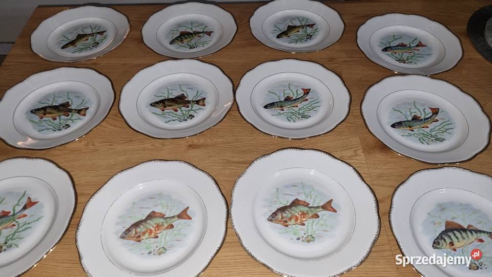 Serwis Rybny Porcelana Francuska Wola Podłężna