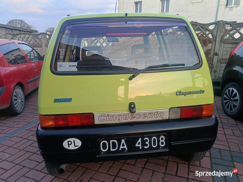 FSM FIAT BIELSKOBIAŁA 07 Zadbany zielony Cinquecento Bierawa sprzedam