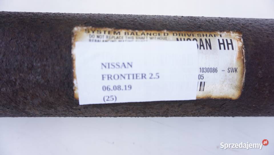 WAŁ NAPĘDOWY NISSAN FRONTIER NAVARA D40 25 D wały napędowe Nowy Tomyśl