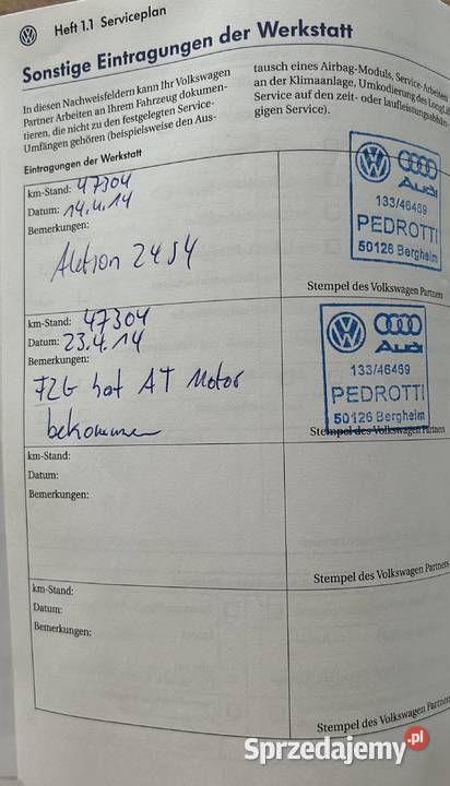 VW Scirocco 14 TSI DSG 192 Nowy silnik z ASO VW poduszka powietrzna Łódź