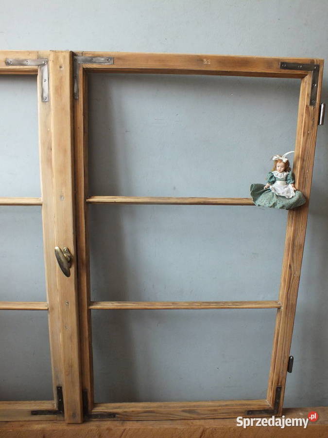 Stare okna drewnianeokoło 1940 piękne komplet