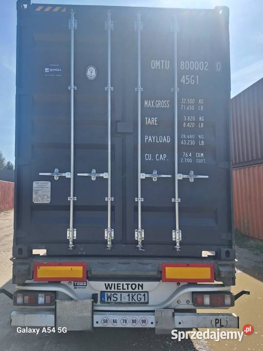 Kontener magazynowy morski 2025r 40HC RAL7016 Garwolin sprzedam