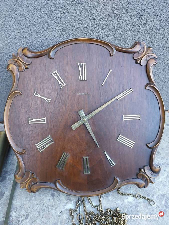 117 Stary zegar ścienny wagowy Kienzle Tczew