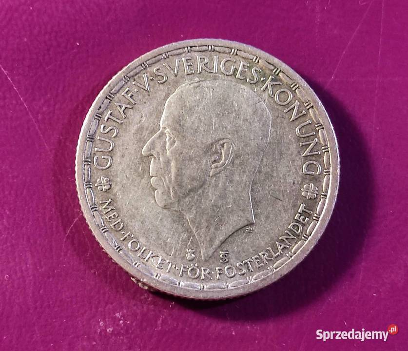 Moneta 2 KORONY 1950 TS SZWECJA Srebro Rzadkość sprzedam