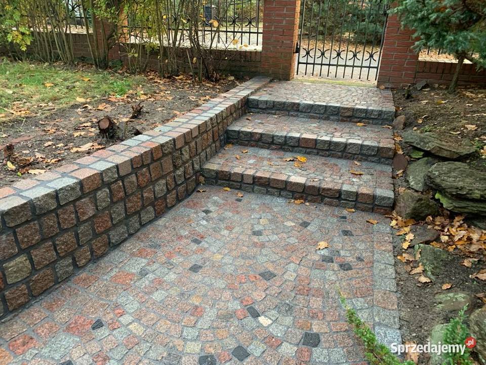 Kostka granitowa łupana 46 mieszanka kolorów mazowieckie