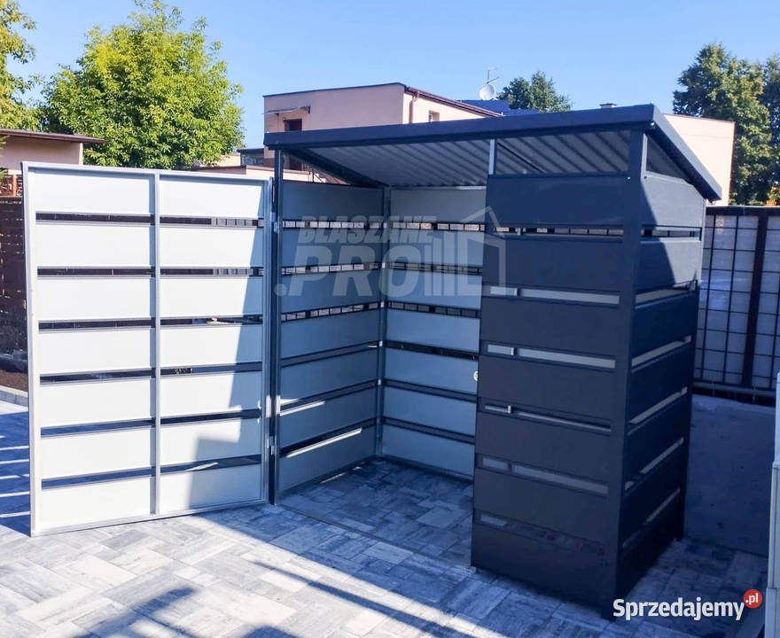 Wiata śmietnikowa spad tył 15x05m Antracyt warmińsko-mazurskie