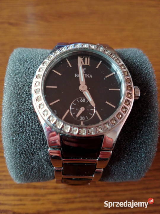 Zegarek wodoszczelny kwarcowy Festina cyrkonie Świnoujście