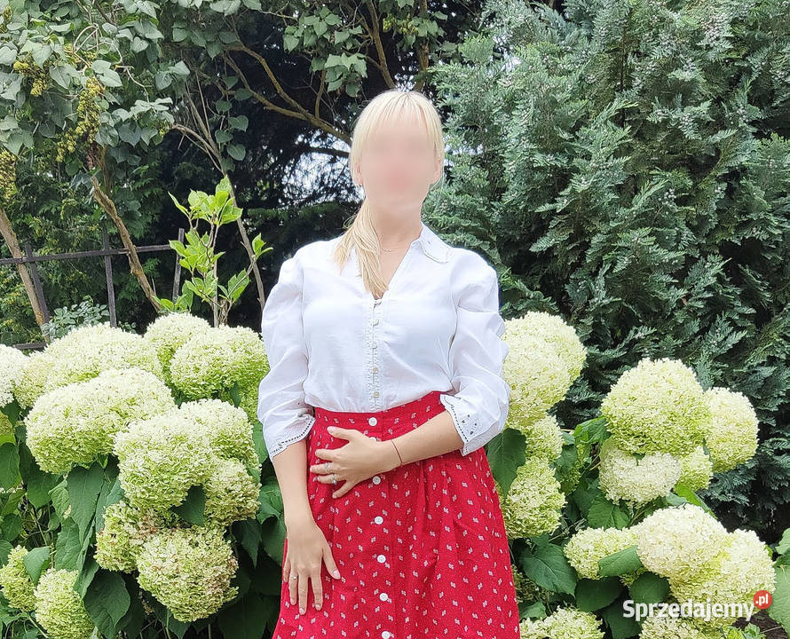 Lniana koszula Per Una MS L 40 biała folk retro sprzedam