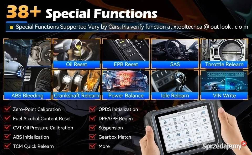XTOOL D8W Interfejs Diagnostyczny Komputer OBD 2 Interfejsy diagnostyczne pomorskie Gdańsk sprzedam
