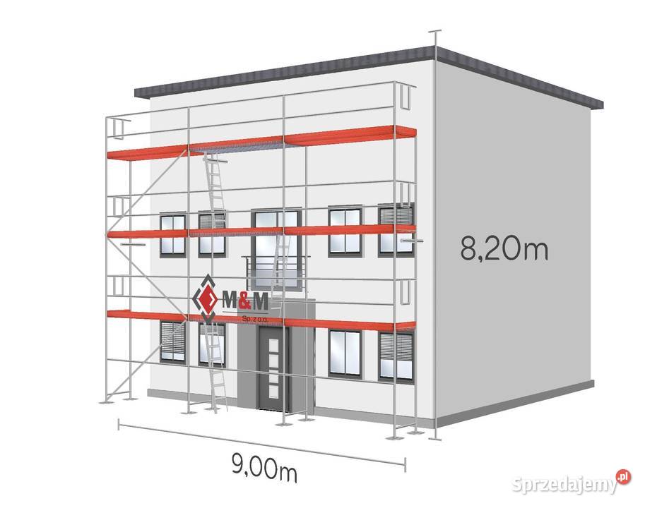 Rusztowanie elewacyjne 738 m2 NOWE 9x 82 m Rusztowania