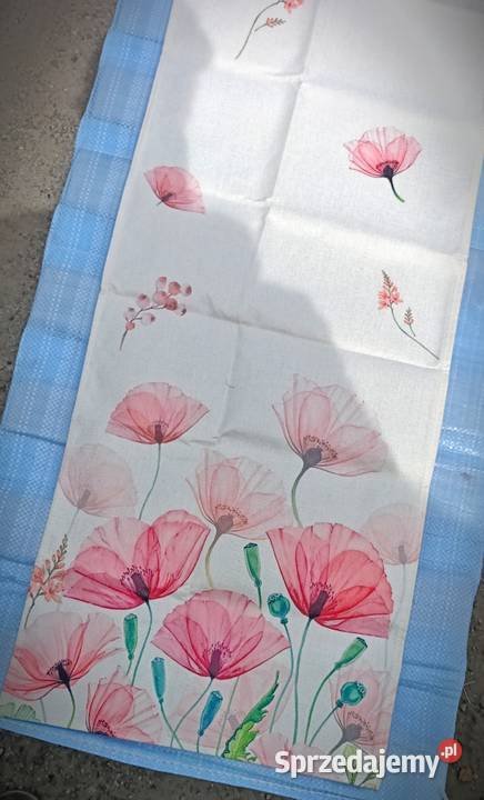 Bieżnik 180x40 motyw kwiatowy maki Gorzów Wielkopolski