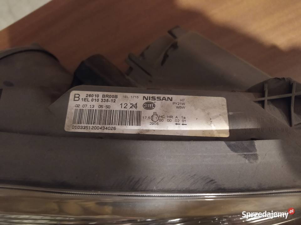 Lampy przednie qashqai uszkodzone Mazew