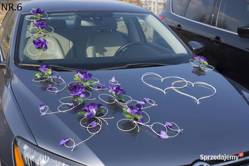 Dekoracja na samochód sztuczne kwiaty 006 Łódź