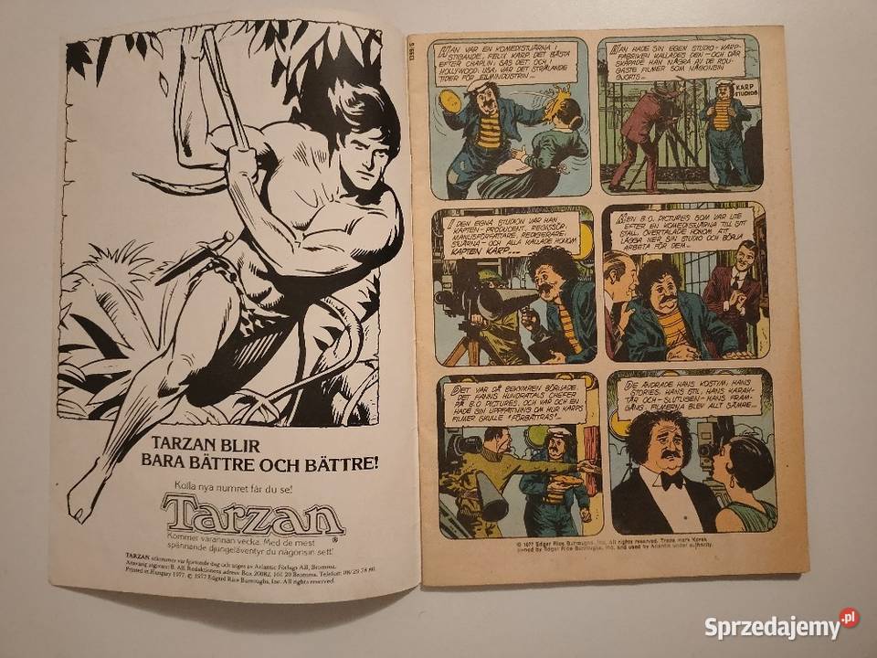 Stary komiks 1977 Korak syn Tarzana Edycja Europejskie Kościan sprzedam