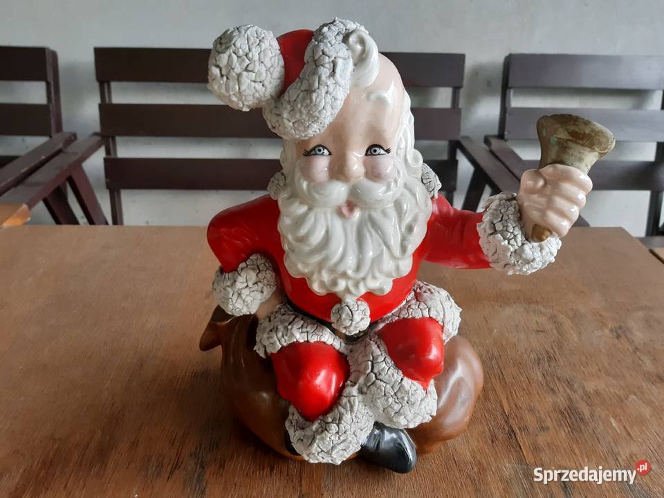 Stara ceramiczna figurka św Mikołaja z PRL Rudnik nad Sanem