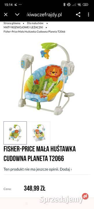 Huśtawka i leżaczek 2w1 Fisher sprzedam