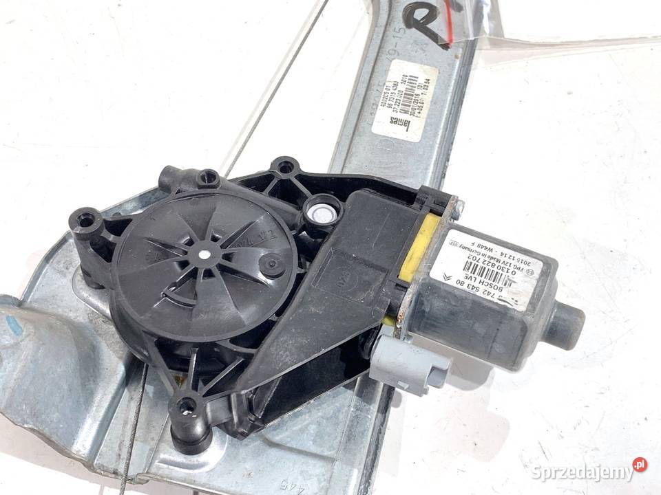 PODNOŚNIK SZYBY PRAWY PRZÓD PEUGEOT 208 I