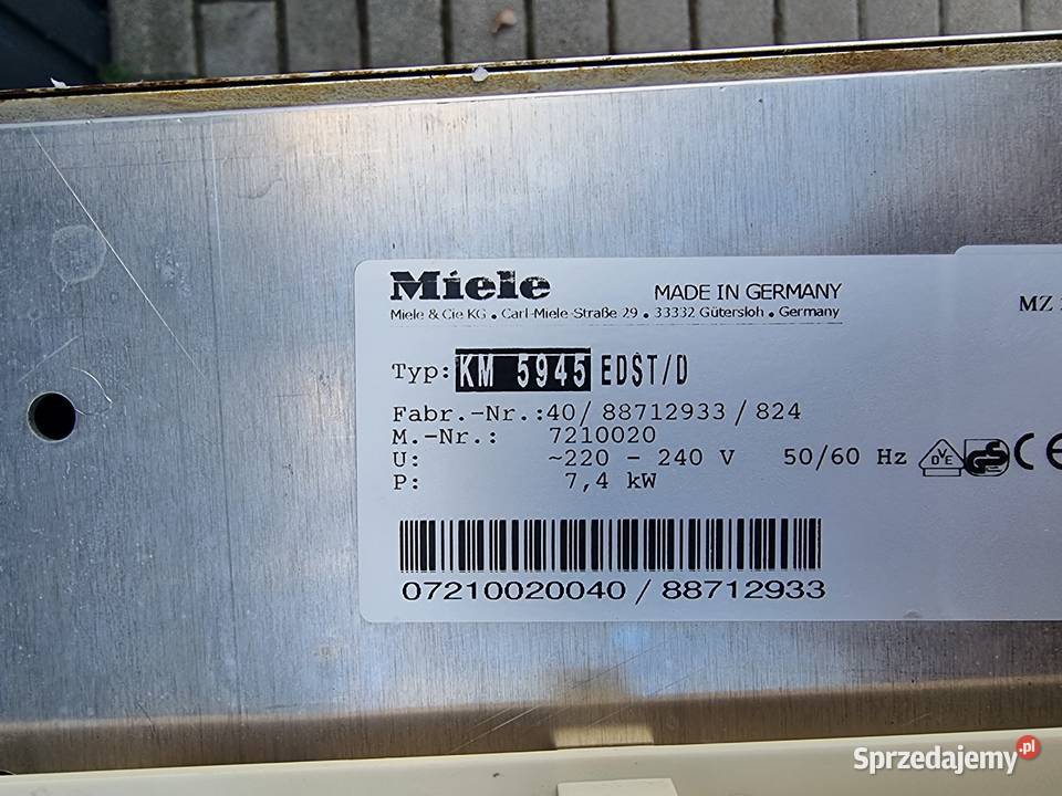 Płyta indukcyjna z ramką Miele 5945 szer 614