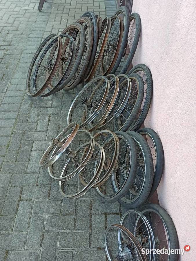 Kola felgi starych rowerów Renak ZZR Łucznik PRL Ostrów Wielkopolski