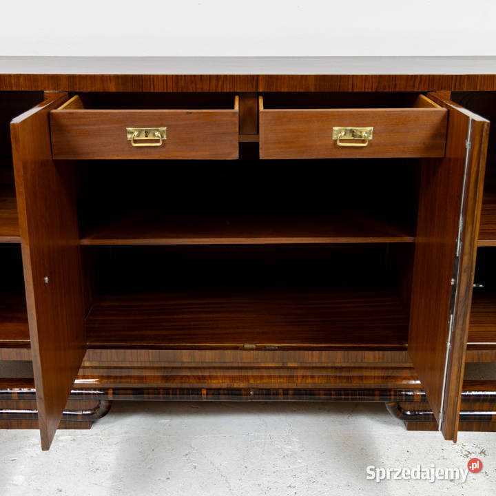 Bufet art deco komoda długa orzech międzywojenna Swarzędz