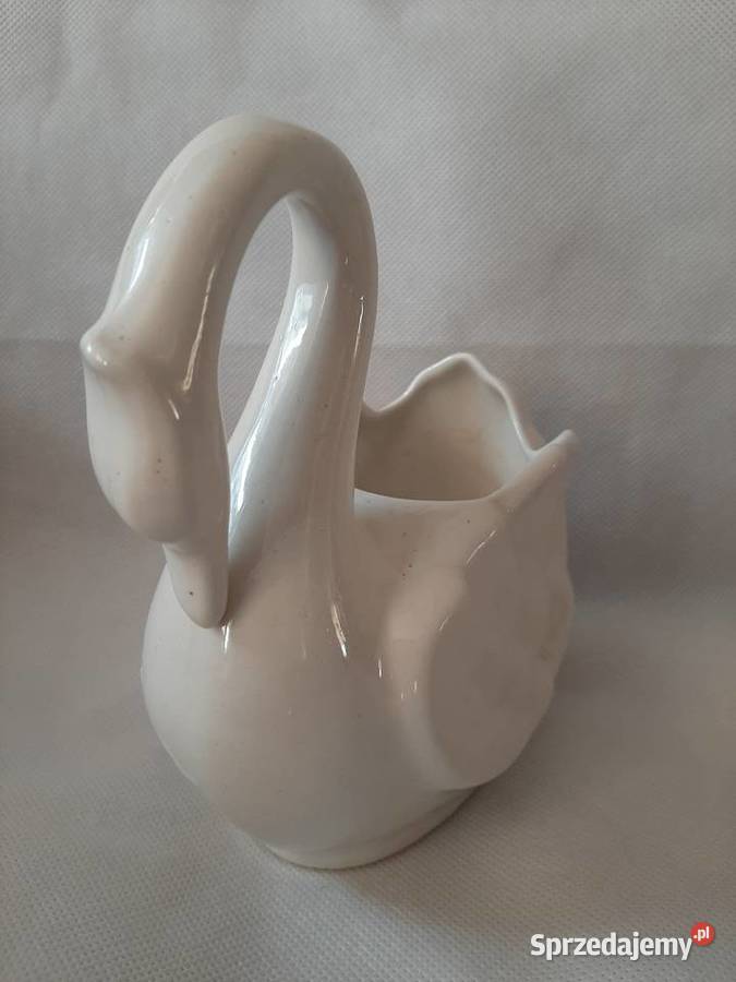 Uroczy porcelanowy łabędź z miejscem na Inowrocław sprzedam