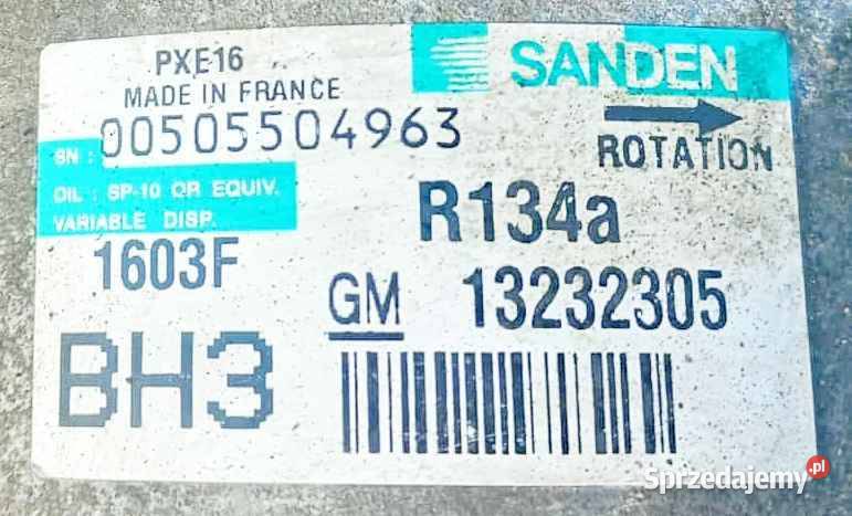 OPEL INSIGNIA A SPRĘŻARKA KOMPRESOR KLIMATYZACJI Rok produkcji 2010 Radom sprzedam