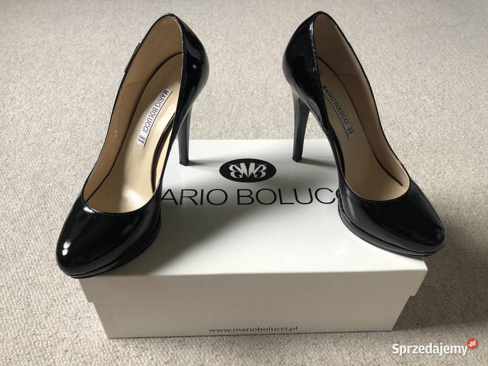 Szpilki lakierowane Mario Bolucci czarne rozmiar łódzkie Łódź sprzedam