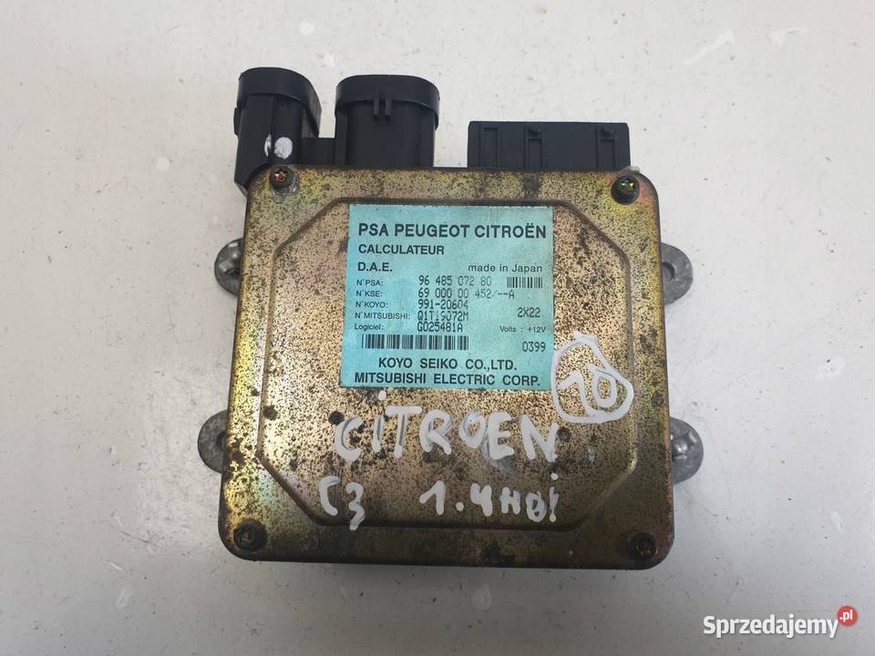 Citroen C3 14 HDI STEROWNIK SILNIKA 9648507280 sprzedam