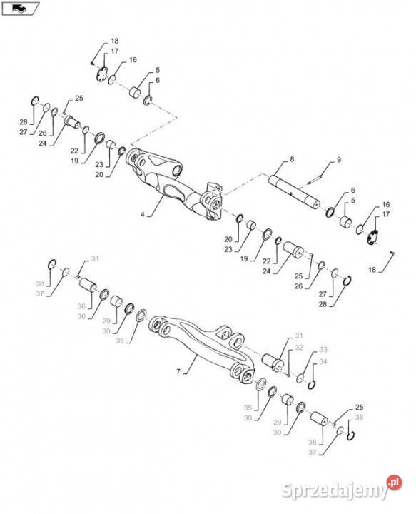 Holland T6090 T6070 Ramię 87406431 Jastrzębniki
