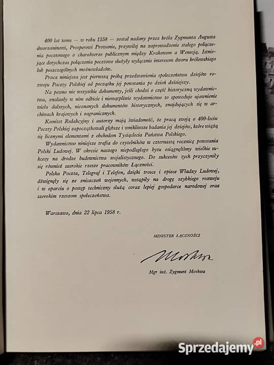 książka 400 lat Poczty Polskiej 1 wydanie 1958r Książki naukowe i popularnonaukowe