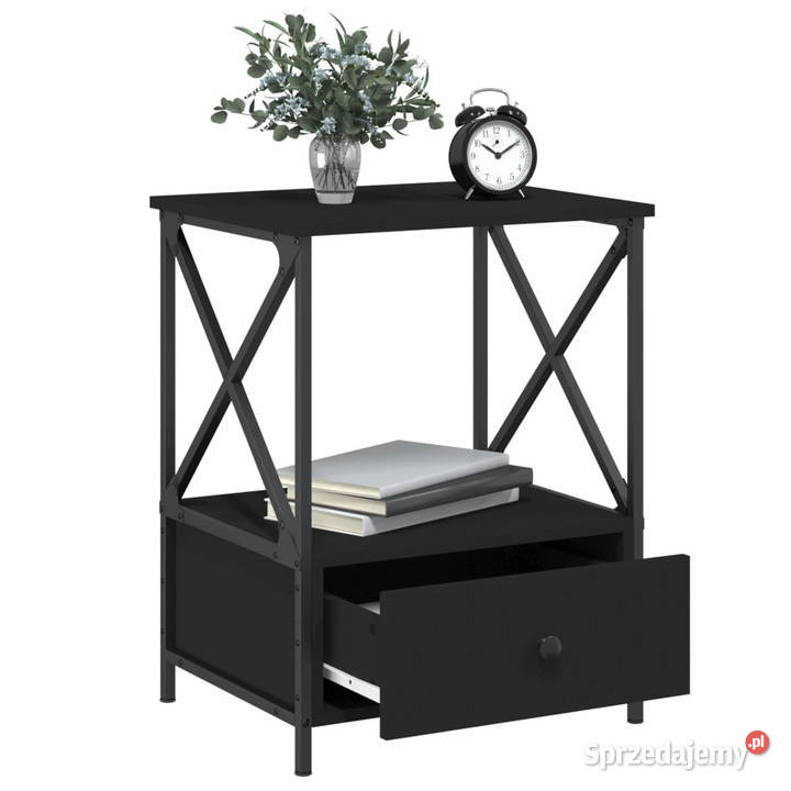 Stoliki nocne 2 czarne 50x41x65 WM826084 Warszawa