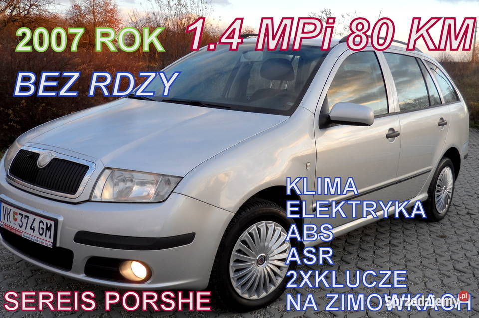 SKODA FABIA POLO 1.4 Mpi_80KM_KLIMA_Piekna MAŁY Przebieg