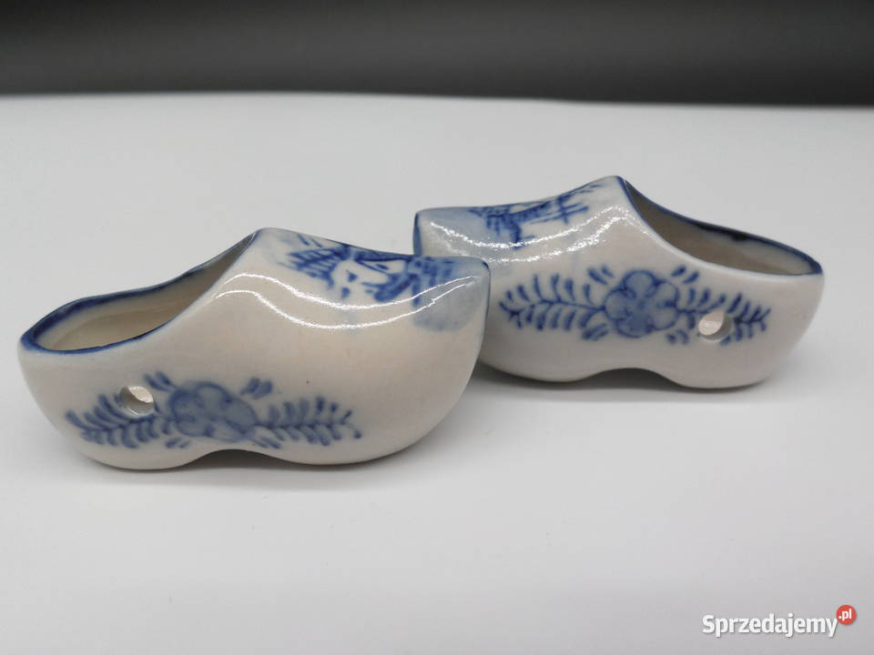 Ceramiczne Miniaturowe Chodaki Holenderskie wielkopolskie