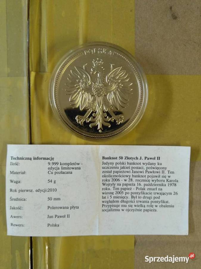 47 Medale z wizerunkiem banknotów polskich Jan Chrząstawa Mała