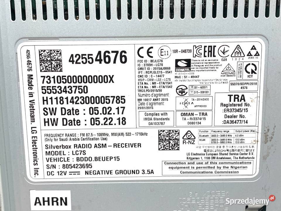 RADIO NAWIGACJA OPEL ASTRA K 42554676 ODTWARZACZ