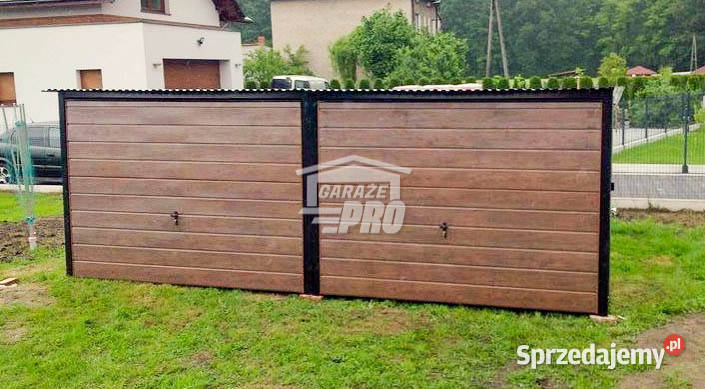 Garaż blaszany 6x5 2x Brama uchylna GP141 Gorzów Wielkopolski